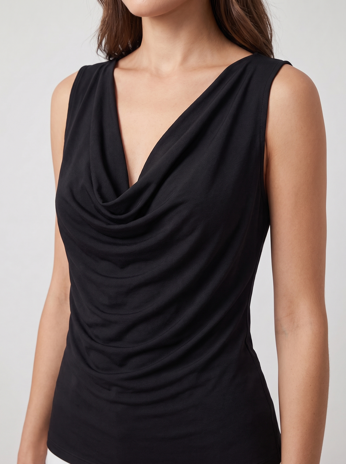 Camisole Basique Chic à col drapé