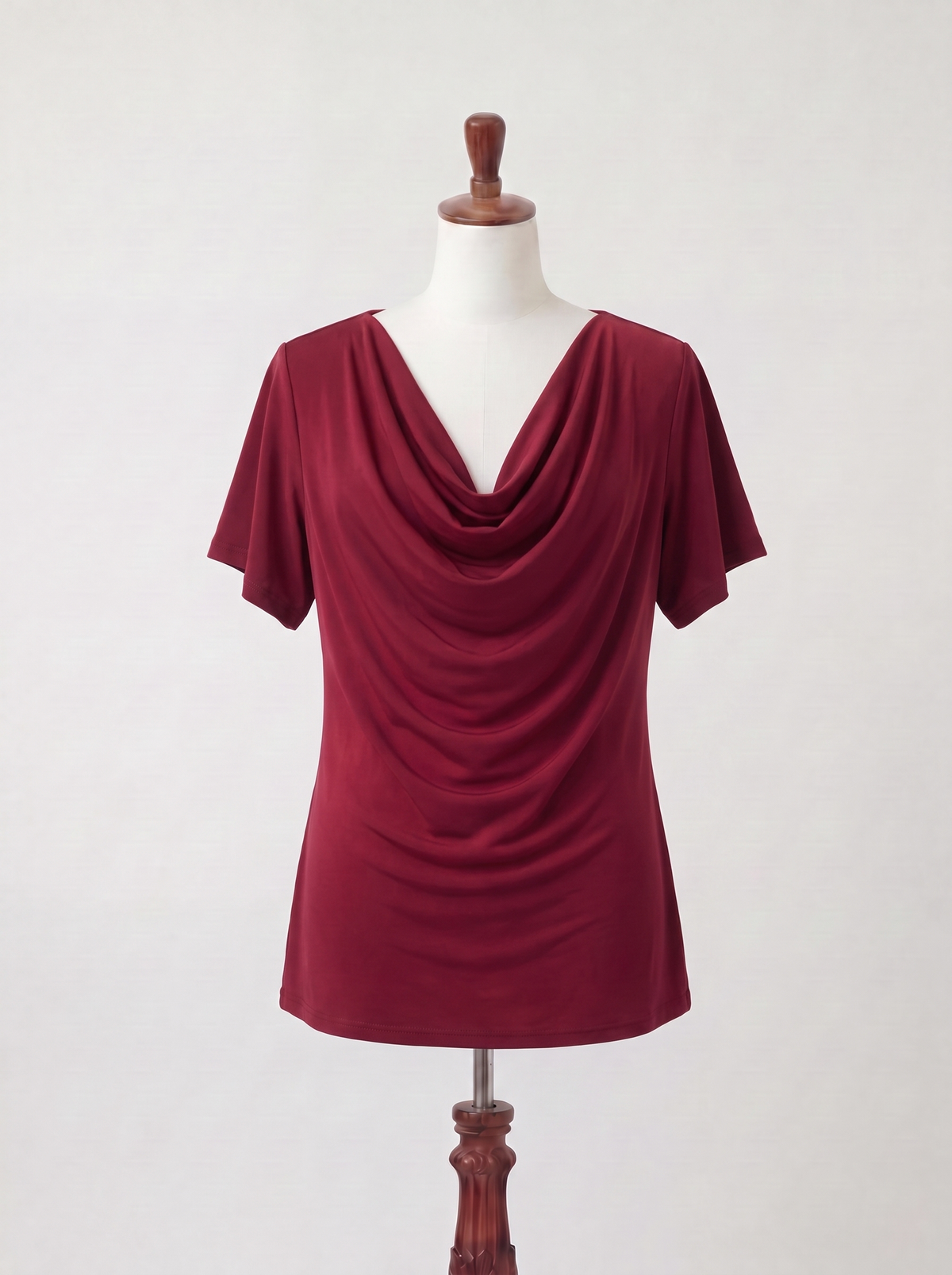 T-shirt Basique Chic à col drapé