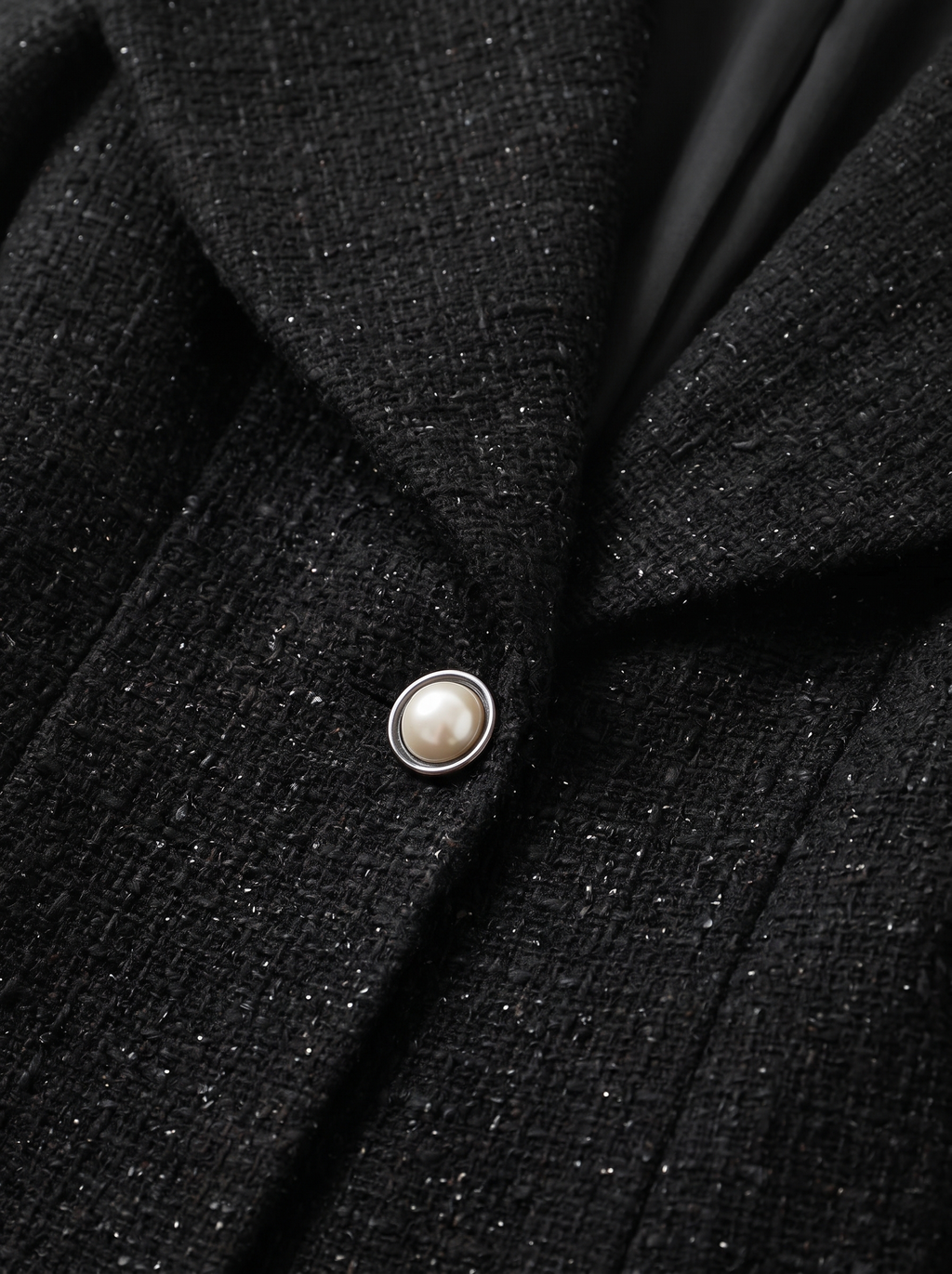 Manteau long noir col châle