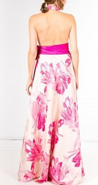 Robe licou / dos ouvert /  Brocart / Brocade