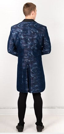 Veston à queue de pie / tuxedo / smoking / motif armée /camo blue