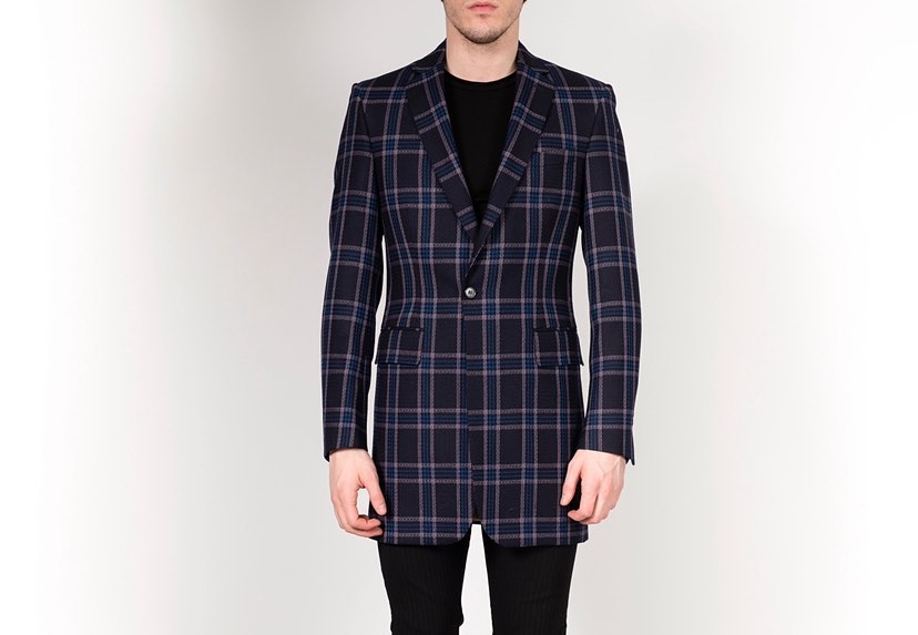 Veston à carreaux 100%  laine crêpe Zegna