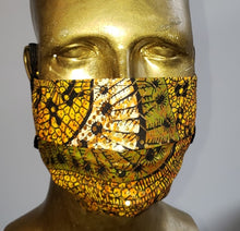 Charger l&#39;image dans la galerie, Masque / style chirurgical / Hommage au Sénégal / 100% coton
