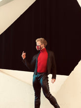 Charger l&#39;image dans la galerie, Pull col roulé manche longue / basic turtleneck long sleeve / tricot italien rouge ou noir / italien knit  black or red

