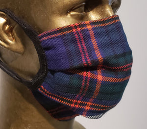 Masque Tartan officiel Montreal 1642 / St-Andrew society / Tartan écossais / Scotland Plaid / Écosse / kilt and mask / masque et kilt
